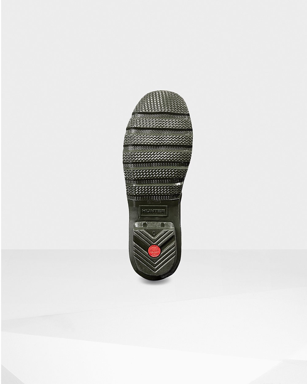 Wysokie Gumowce Damskie - Hunter Original Gloss - Ciemny Oliwkowe - ROSM-43807